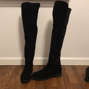 Black Suede Over the Knee Boot